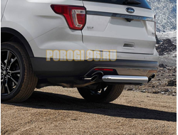 Защита заднего бампера d76 на Ford Explorer (2015-...)