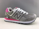 New balance 574 Серо-Розовые/ЗАМША женские (36-41) АРТ. S224