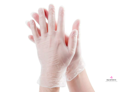 Перчатки ВИНИЛ  ПРОЗРАЧНЫЕ  50пар Размер S