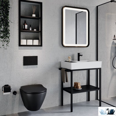 Кнопка смыва Creavit Terra GP9002.01 черная матовая