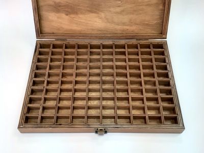 Коробка 70 ячеек, для коллекции камней и минералов, цвет натуральный