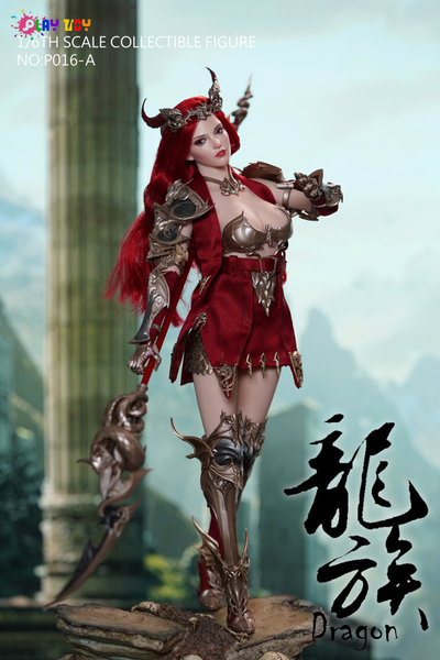 ПРЕДЗАКАЗ - Эльфийка-воин в красном- КОЛЛЕКЦИОННАЯ ФИГУРКА 1/6 Dragon Elves golden (P016A) - PLAY TOY ?ЦЕНА: 26700 РУБ?