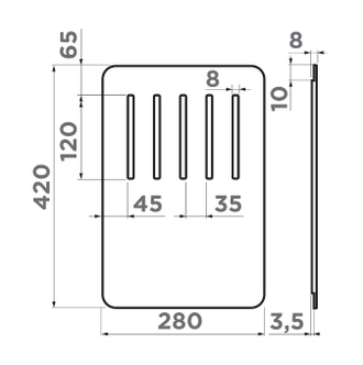 РАЗДЕЛОЧНАЯ ДОСКА OMOIKIRI CB-YAMAKAWA (4999149) GB ГРАФИТ