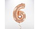 Цифра фольгированная, розовое золото (102см)