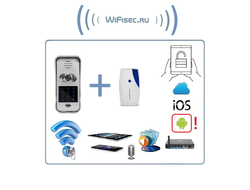 Вызывная панель видеодомофона WiFi/LAN с сенсорной кодовой клавиатурой и дополнительным беспроводным звонком, с DVR, HD (до -20) (idoorphone)