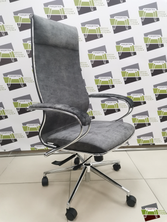 Кресло ErgoLife SynchroSit 10 L1-142K - Velour(Bravo) /Km15/Wm12/K1cV(MSS1.0Ch/M18.B23.G18.W02) (Темно-серый)