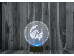 Светильник 3D, ночник год Дракона №8