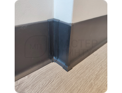 Плинтус алюминиевый ПЛ-100 3000х100х10 мм. Черный муар