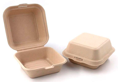 "Бенто-бокс" Коробка для торта Бенто (крафт, сах. тростник 450мл), 15*15*8см