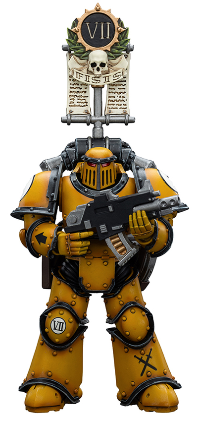 Знаменосец Имперских Кулаков (Warhammer Horus Heresy) - КОЛЛЕКЦИОННАЯ ФИГУРКА 1/18 Imperial Fists Legionary with Legion Vexilla (JT9053) - JOYTOY