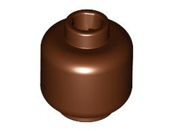 Minifigure, Head Plain - Hollow Stud, Reddish Brown (3626c / 4211218)