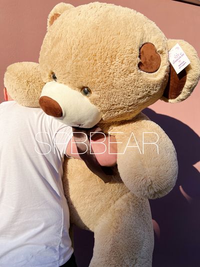Огромный плюшевый мишка 200 см кремовый Тони