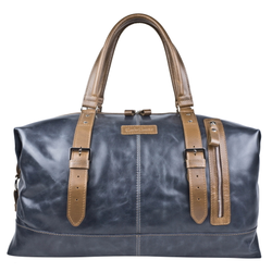 Кожаная дорожная сумка Campora Premium dark blue (арт. 
4019-54)