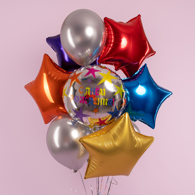 Шар (18''/46 см) Звезда, Синий