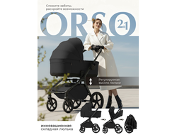 Коляска 2в1 Sweet Baby Orso Black Черный)