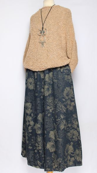 ДЖЕМПЕР КОРОТКИЙ "КИМОНО БУКЛЕ СТОЙКА" широкий рукав мокко, серо-голубой до р.54