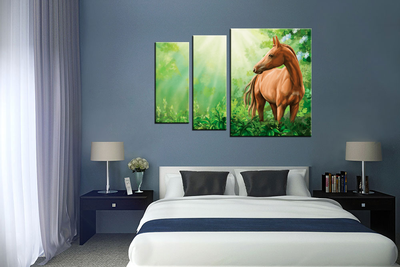 Модульная картина "Дикая лошадь"