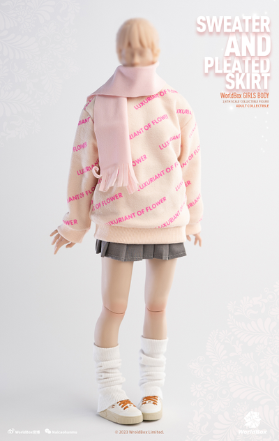 Женский комплект с толстовкой (розовая) и юбкой 1/6 Clothing set pink (CA010) - Worldbox