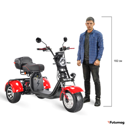 Электроскутер WHITE SIBERIA Pro Trike Трицикл 3000W Черный