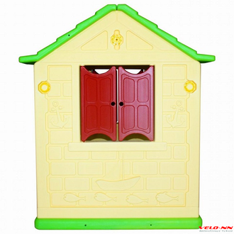 Игровой домик для детей &quot;Королевский&quot; (2 окна, 2 двери), желтый