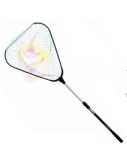 Подсачек CH07 складной треугольный, телескопич., цветная леска (диаметр 70см, длина 2.50м)