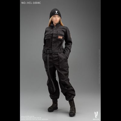 Женский комплект с комбинезоном (черный) 1/6 Work-Wear Set (Black) (VCL-1004C) - VERYCOOL