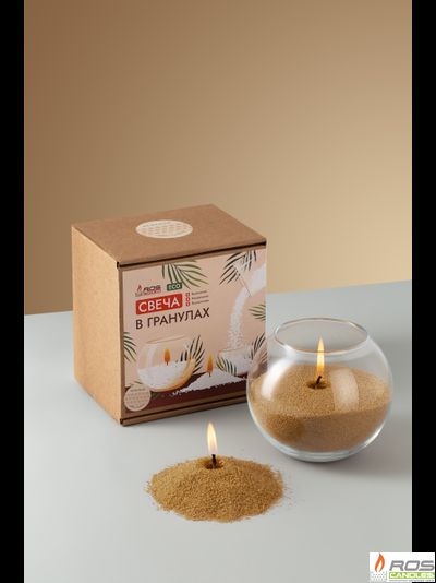 Насыпная свеча &quot;Шар&quot; 12*10 см, цвет &quot;Бежевый&quot;