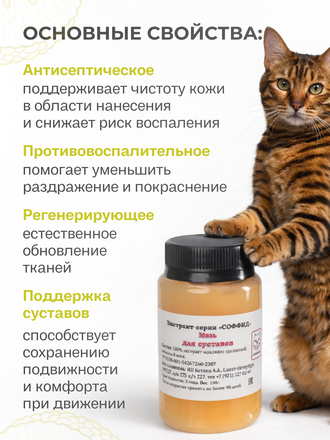 МАЗЬ ДЛЯ СУСТАВОВ ДЛЯ КОШЕК 100 ГР.