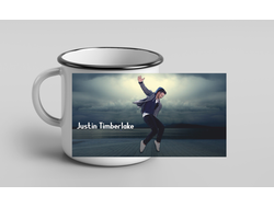 Кружка металлическая эмалированная Джастин Тимберлейк, Justin Timberlake №6