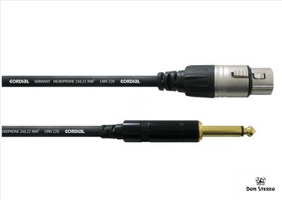 Фото микрофонного кабеля Cordial CCM 7.5 FP XLR female/джек