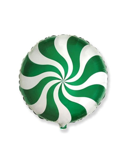 Шар круг, карамелька зеленая, 46 см
