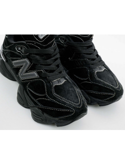 New Balance 9060  White Stitching Triple Black