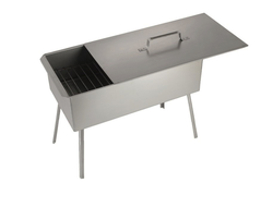 Коптильня КЕДР двухъярусная 500х270х175мм (сталь 0,8 мм) с поддоном на ножках