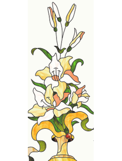 Витражная пленка, витражная пленка самоклеющаяся, пленочный витраж с классическим рисунком