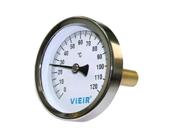 Термометр биметалл. с гильзой 1/2 х 120"С ""VIEIR  /100  YL18 [53980]