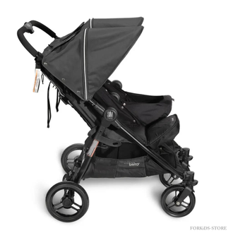 Коляска прогулочная для двойни Valco Baby Slim Twin Black