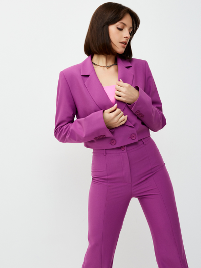 Укороченный жакет. Пурпурный