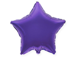 Гелиевая фиолетовая фольгированная звезда