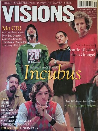 Visions Magazine November 2001 Incubus, Bush, Pulp, Иностранные музыкальные журналы, Intpressshop
