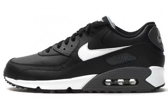 Nike Air Max 90 Черные с белым, кожа