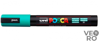 Акриловый Маркер Uni POSCA PC-5M 1,8-2,5мм, овальный наконечник, изумрудно-зеленый