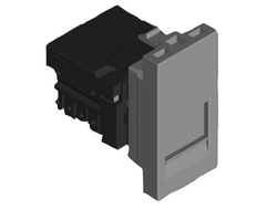 Розетка интернет RJ45 категории 6 UTP алюминий, 1 модуль, Efapel Quadro 45