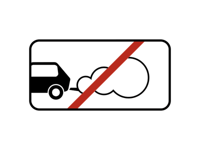 Знак дорожный 8.7 Стоянка с неработающим двигателем