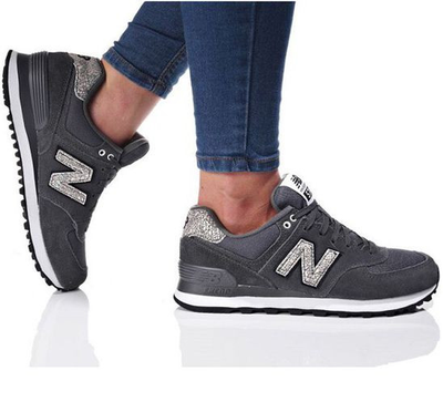 New Balance 574 Темно-серые с серебром