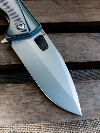 Складной нож URAN 0 сталь AUS 10,  рукоять G10, цвет  тайга