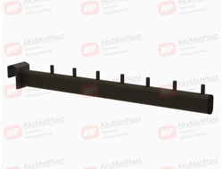 MB-U735Z Кронштейн прямой черный шагрень 7 штырьков на овальную-прямоугольную трубу универсальный L=350 мм