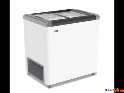 Ларь морозильный GELLAR FG 250 С прямое стекло серый