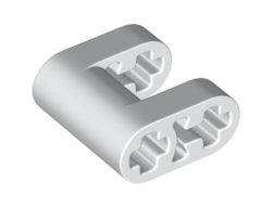 Technic, Liftarm, Modified Fork 2 x 2 with Axle Holes, White (72008 / 6322164)