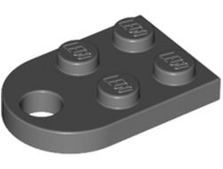 Plate, Modified 2 x 3 with Hole, Dark Bluish Gray (3176 / 4225733)