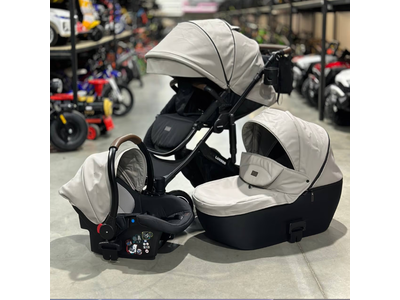 Детская коляска 3 в 1 Luxmom 808 Серый Экокожа